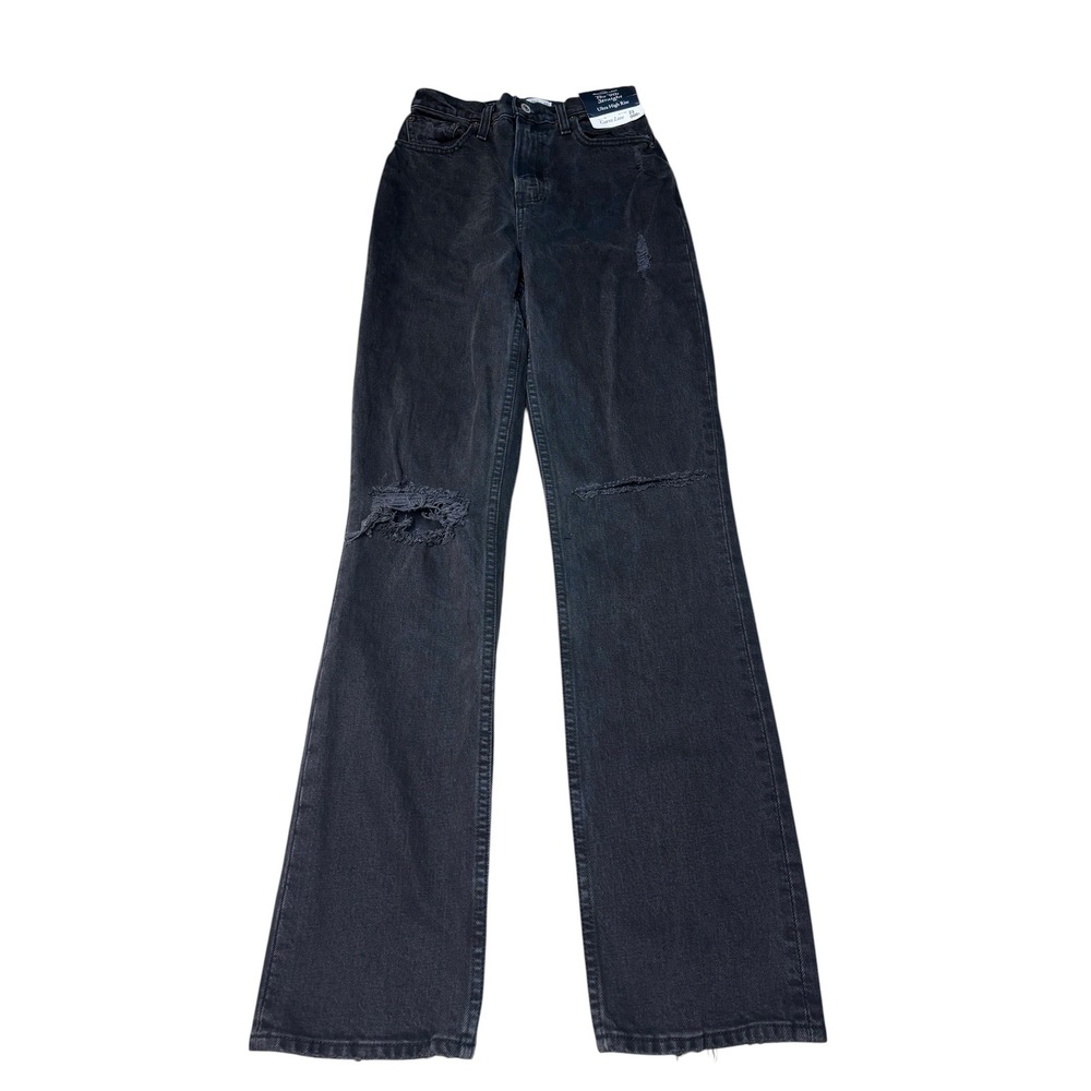 NWT Abercrombie & Fitch 90s Straight Ultra High Rise Curve Love Womens W23 L33